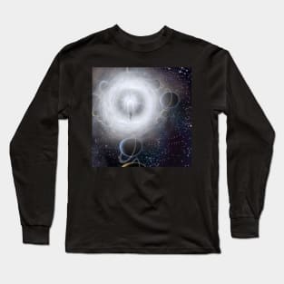 Aura or Soul in tunnel of clouds in space Long Sleeve T-Shirt